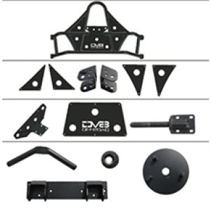 Jeep Wrangler Spare Tire Carrier - DV8 Offroad - Body Mount Tire Carrier - Textured Black - `07-`18 Jeep Wrangler Spare Tire Carrier - DV8 Offroad - Body Mount Tire Carrier - Textured Black - `07-`18